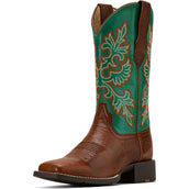 Ariat Bottes Western Round Up Stretchfit Femme Arizona Brown/Aged Jade Ariat Bottes Western Round Up Stretchfit Femme Arizona Brown/Aged Jade