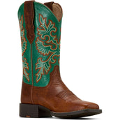 Ariat Bottes Western Round Up Stretchfit Femme Arizona Brown/Aged Jade Ariat Bottes Western Round Up Stretchfit Femme Arizona Brown/Aged Jade