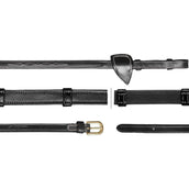 Dyon Rênes Hunter 5/8 avec Arrêts Cuir Noir Dyon Rênes Hunter 5/8 avec Arrêts Cuir Noir