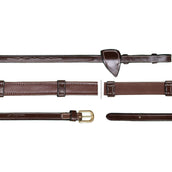 Dyon Rênes Hunter 5/8 avec Arrêts Cuir Marron Dyon Rênes Hunter 5/8 avec Arrêts Cuir Marron