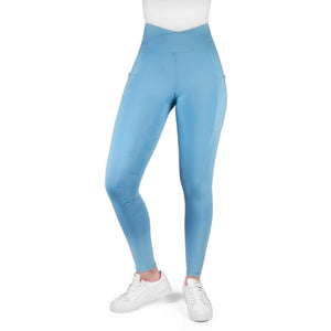 EQUITHÈME Legging d'Équitation Fanny Full Grip Bleu Clair EQUITHÈME Legging d'Équitation Fanny Full Grip Bleu Clair