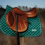 EQUITHÈME Tapis de Selle Nacre de Saut Vert Foncé EQUITHÈME Tapis de Selle Nacre de Saut Vert Foncé