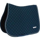 EQUITHÈME Tapis de Selle Nacre de Saut Bleu Acier EQUITHÈME Tapis de Selle Nacre de Saut Bleu Acier