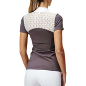 Equestrian Stockholm T-shirt de Concours Crystal Champion Blanc/Dark Violet Equestrian Stockholm T-shirt de Concours Crystal Champion Blanc/Dark Violet