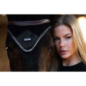 Equestrian Stockholm Bonnet Anti-Mouches Modern Crystal Black Equestrian Stockholm Bonnet Anti-Mouches Modern Crystal Black