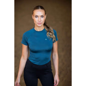 Equestrian Stockholm Chemise Dynamic Short Sleeve Deep Teal Equestrian Stockholm Chemise Dynamic Short Sleeve Deep Teal