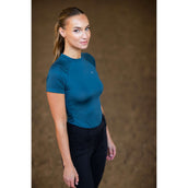 Equestrian Stockholm Chemise Dynamic Short Sleeve Deep Teal Equestrian Stockholm Chemise Dynamic Short Sleeve Deep Teal