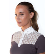 Equestrian Stockholm T-shirt de Concours Crystal Champion Blanc/Dark Violet Equestrian Stockholm T-shirt de Concours Crystal Champion Blanc/Dark Violet