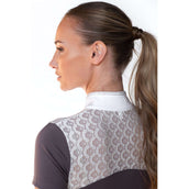 Equestrian Stockholm T-shirt de Concours Crystal Champion Blanc/Dark Violet Equestrian Stockholm T-shirt de Concours Crystal Champion Blanc/Dark Violet