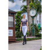 Equestrian Stockholm T-shirt de Concours Crystal Champion Blanc/Dark Violet Equestrian Stockholm T-shirt de Concours Crystal Champion Blanc/Dark Violet