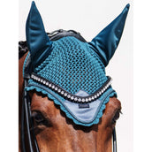 Equestrian Stockholm Bonnet Anti-Mouches Teal Blue Equestrian Stockholm Bonnet Anti-Mouches Teal Blue