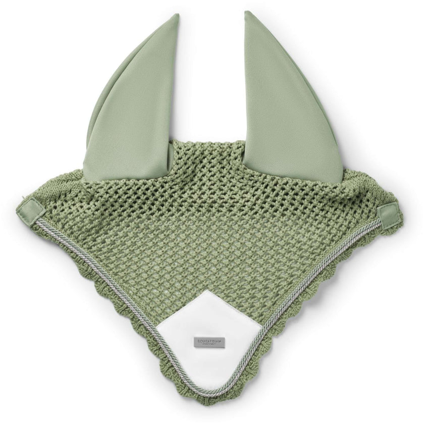 Equestrian Stockholm Bonnet Anti-Mouches Pistachio White Equestrian Stockholm Bonnet Anti-Mouches Pistachio White