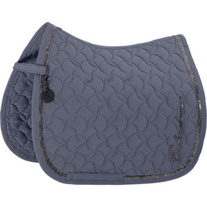 Eskadron Tapis de Selle Platinum '26 Pro Soft Glitter Dressage Slate Blue Eskadron Tapis de Selle Platinum '26 Pro Soft Glitter Dressage Slate Blue
