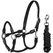 HORKA Ensemble Licol Cuir avec corde Noir HORKA Ensemble Licol Cuir avec corde Noir