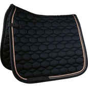 HKM Tapis de Selle Rosegold Glamour Polyvalent Noir/Or rose HKM Tapis de Selle Rosegold Glamour Polyvalent Noir/Or rose
