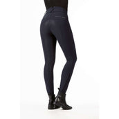 HKM Pantalon d'Équitation Monaco Crystal Silicone Fond de Peau Bleu Foncé HKM Pantalon d'Équitation Monaco Crystal Silicone Fond de Peau Bleu Foncé