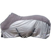 HKM Couverture Anti-Mouches Comfort Fleece Gris/Nature/Bleu HKM Couverture Anti-Mouches Comfort Fleece Gris/Nature/Bleu