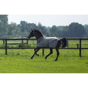 HKM Couverture Anti-Mouches Comfort Fleece Gris/Nature/Bleu HKM Couverture Anti-Mouches Comfort Fleece Gris/Nature/Bleu