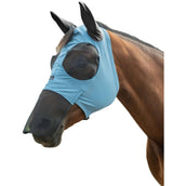 HKM Masque Anti-Mouches Elastic Avec Filet Nez Bleu Fumeé HKM Masque Anti-Mouches Elastic Avec Filet Nez Bleu Fumeé