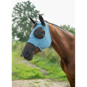 HKM Masque Anti-Mouches Elastic Avec Filet Nez Bleu Fumeé HKM Masque Anti-Mouches Elastic Avec Filet Nez Bleu Fumeé