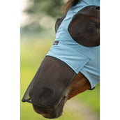 HKM Masque Anti-Mouches Elastic Avec Filet Nez Bleu Fumeé HKM Masque Anti-Mouches Elastic Avec Filet Nez Bleu Fumeé