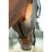 HKM Masque Anti-Mouches Elastic Avec Filet Nez gris boueux HKM Masque Anti-Mouches Elastic Avec Filet Nez gris boueux