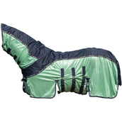 HKM Couverture Anti-Mouches Comfort Rain Bleu foncé/vert HKM Couverture Anti-Mouches Comfort Rain Bleu foncé/vert