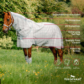Horseware Couverture Anti-Mouches Newmarket Plus Witney Charcoal Horseware Couverture Anti-Mouches Newmarket Plus Witney Charcoal