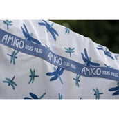 Amigo Couverture Anti-Mouches Plus Pony Dragonfly Print/Silver/Blue/Sage Amigo Couverture Anti-Mouches Plus Pony Dragonfly Print/Silver/Blue/Sage