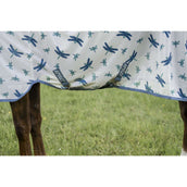 Amigo Couverture Anti-Mouches Pony Dragonfly Print/Silver/Blue/Sage Amigo Couverture Anti-Mouches Pony Dragonfly Print/Silver/Blue/Sage