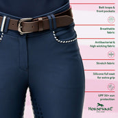 Horseware Pantalon d'Équitation Newmarket High Rise Full Seat Marine Horseware Pantalon d'Équitation Newmarket High Rise Full Seat Marine