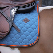 Kentucky Horsewear Tapis de Selle Onion Quilt Leather Neon de Saut Bleu Kentucky Horsewear Tapis de Selle Onion Quilt Leather Neon de Saut Bleu
