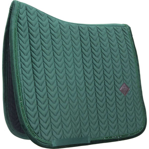 Kentucky Tapis de Selle velours Pearls Dressage Pine Green Kentucky Tapis de Selle velours Pearls Dressage Pine Green