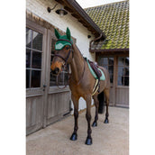 Kentucky Bonnet Anti-Mouches Wellington Velvet Pied De Poule Vert foncé Kentucky Bonnet Anti-Mouches Wellington Velvet Pied De Poule Vert foncé