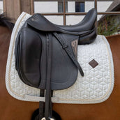 Kentucky Tapis de Selle Velvet Pied de Poule Dressage Gris/Blanc Kentucky Tapis de Selle Velvet Pied de Poule Dressage Gris/Blanc