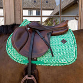 Kentucky Tapis de Selle Velvet Maze Cipher de Saut Blanc/Vert Kentucky Tapis de Selle Velvet Maze Cipher de Saut Blanc/Vert
