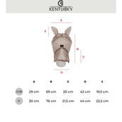 Kentucky Masque Anti-Mouches Heart avec Oreilles et Nez Noir Kentucky Masque Anti-Mouches Heart avec Oreilles et Nez Noir