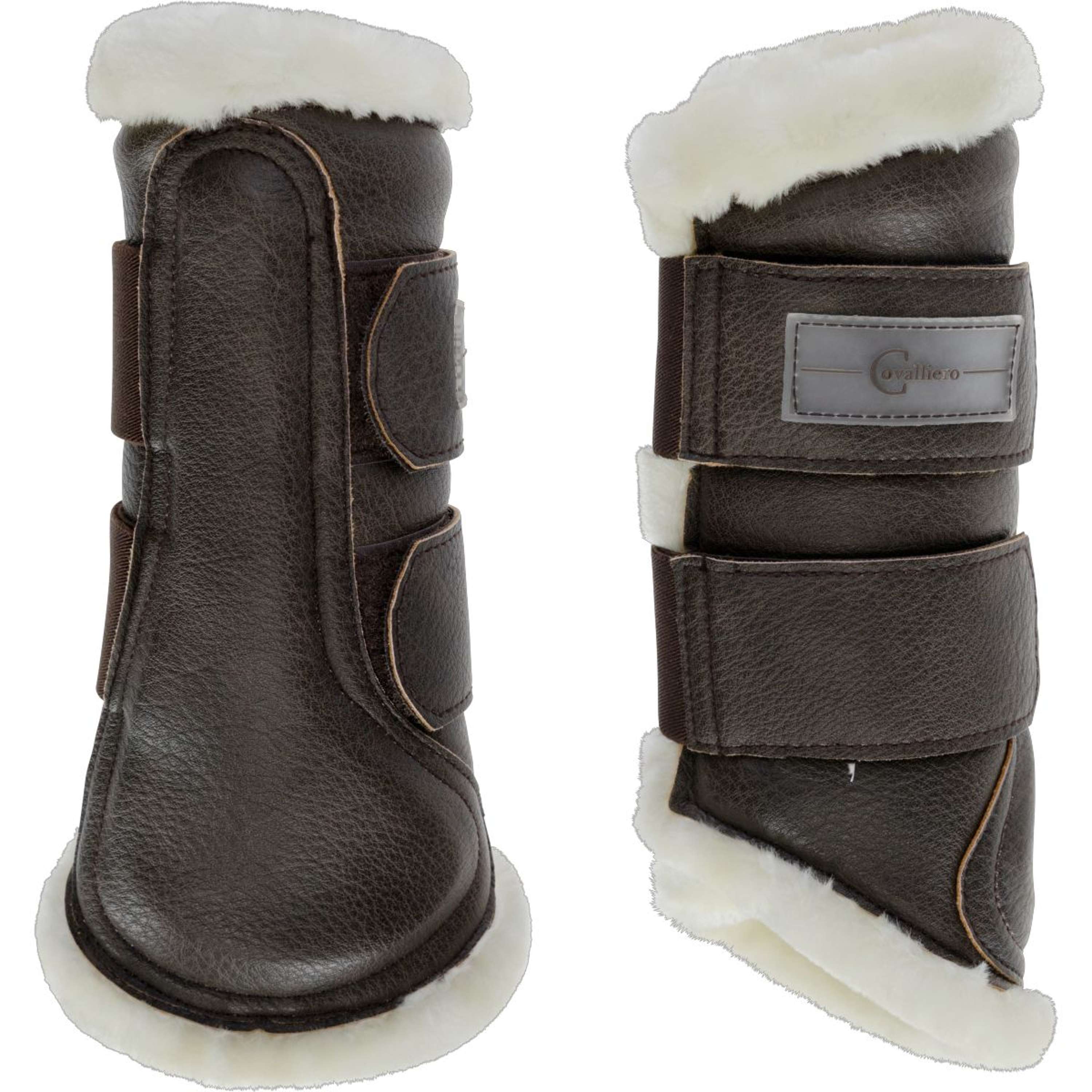 Cloches Pour Sabots Cheval Kerbl - Cuir Synthétique Et Fourrure Synthétique, Fermeture Velcro - Taille X Full/XL