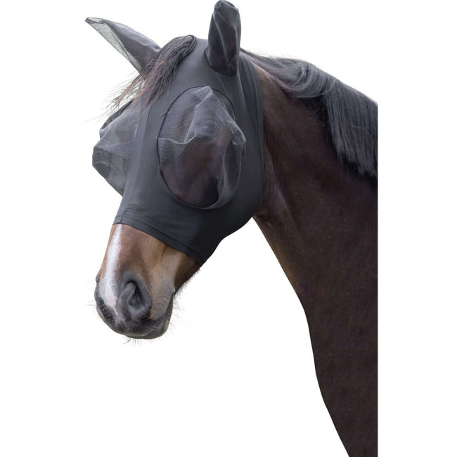 Masque anti-mouches Horses Zèbre, léger et respirant, maillons fins avec oreilles en tissu perforé pour protection contre les mouches et les moucherons (L Masque anti-mouches Horses Zèbre, léger et respirant, maillons fins avec oreilles en tissu perforé pour protection contre les mouches et les moucherons (L