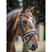 LeMieux Bride Kudos Patent Dressage Marron/Blanc LeMieux Bride Kudos Patent Dressage Marron/Blanc