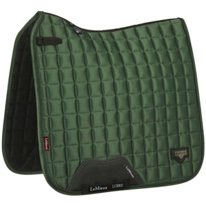 LeMieux Tapis de Selle Loire Classic Satin Square Dressage Hunter Green LeMieux Tapis de Selle Loire Classic Satin Square Dressage Hunter Green