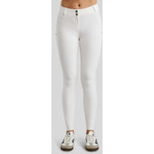 Montar Pantalon d'Équitation MoZuna Gun Metal Crystals Full Grip Blanc Montar Pantalon d'Équitation MoZuna Gun Metal Crystals Full Grip Blanc