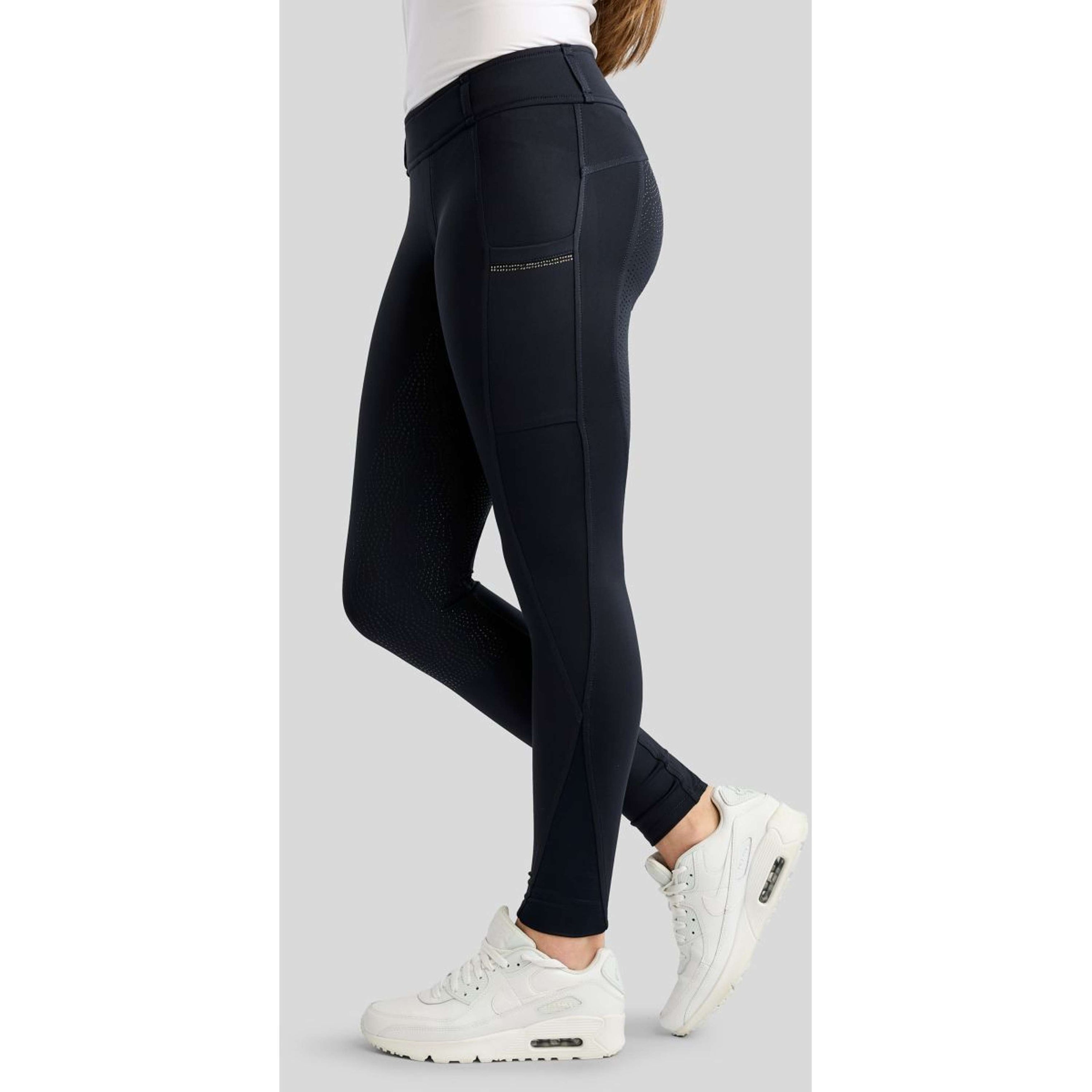 Montar Legging d'Équitation MoEverline Hybrid Golden Quartz Crystals Kids Full Grip Marine Montar Legging d'Équitation MoEverline Hybrid Golden Quartz Crystals Kids Full Grip Marine
