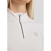 Rebel T-Shirt Tone in Tone Crystals Blanc Rebel T-Shirt Tone in Tone Crystals Blanc