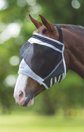 Shires Masque Anti-Mouches Filet Fin Sans Oreilles Noir Shires Masque Anti-Mouches Filet Fin Sans Oreilles Noir
