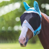 Shires Masque Anti-Mouches Filet Fin avec Oreilles Teal Shires Masque Anti-Mouches Filet Fin avec Oreilles Teal