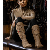 ELT Chaussettes d'Équitation Argyle Cappuccino/Rouge ELT Chaussettes d'Équitation Argyle Cappuccino/Rouge