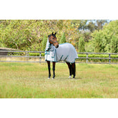 WeatherBeeta Couverture Anti-Mouches ComFiTec Zephyr Plus Mesh Combo Neck Silver/Teal Green/Stone WeatherBeeta Couverture Anti-Mouches ComFiTec Zephyr Plus Mesh Combo Neck Silver/Teal Green/Stone