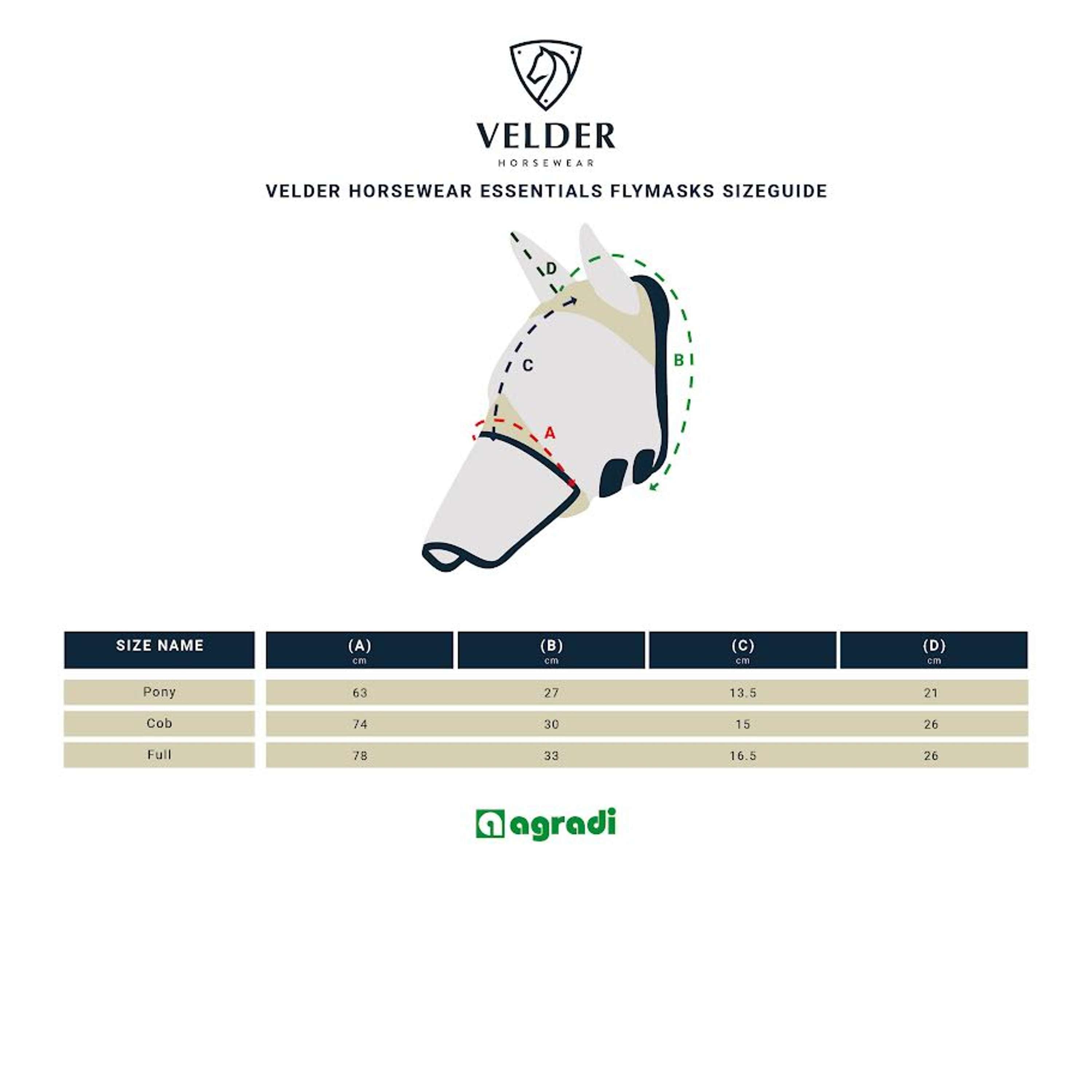Velder Horsewear Essentials Masque Anti-Mouches avec Oreilles Sand Stone