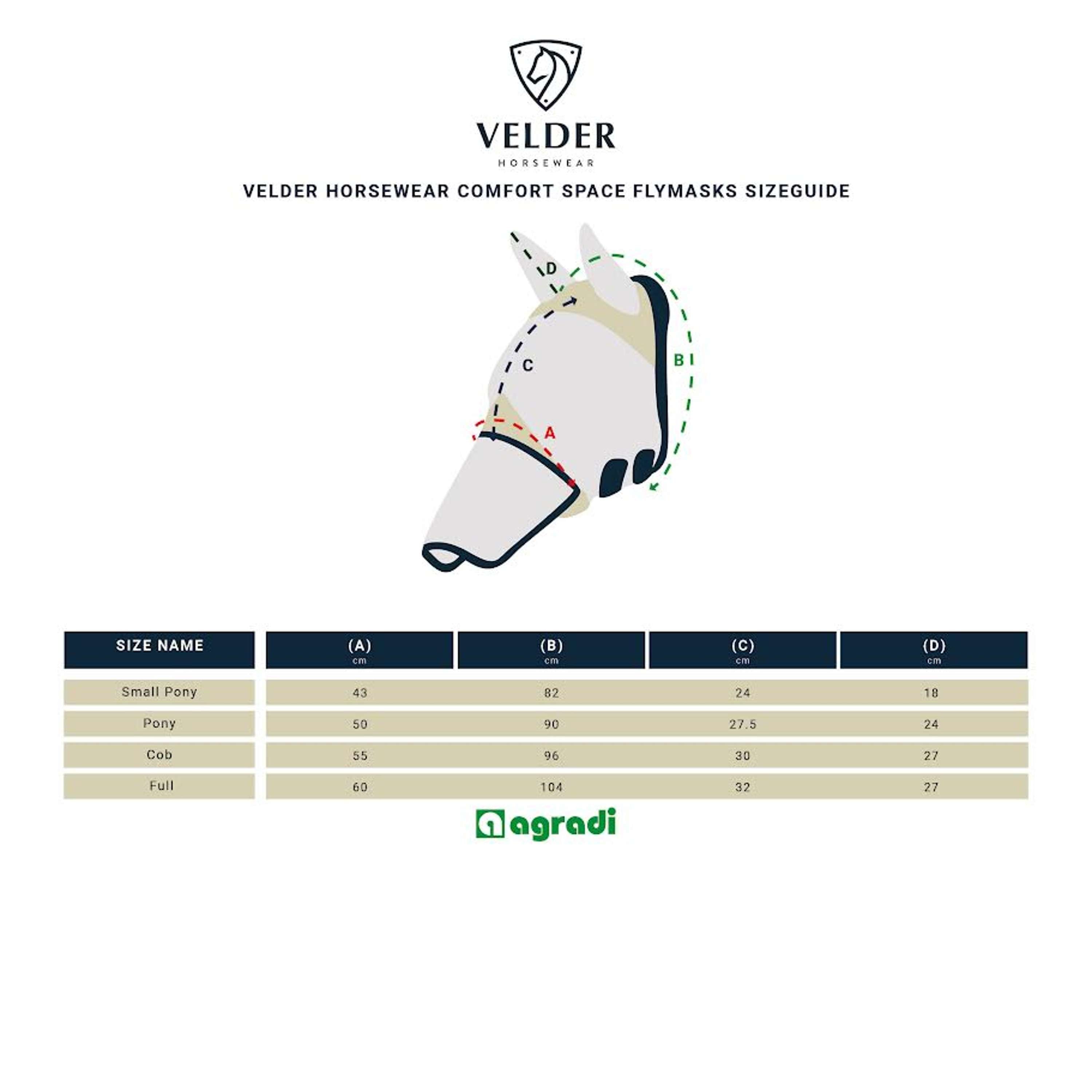 Velder Horsewear Premium Masque Anti-Mouches Comfort Space Tan/Marin